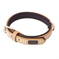 犬用首輪 フラッシュカラー S レザーブラウン ペティオ Petio | イオン