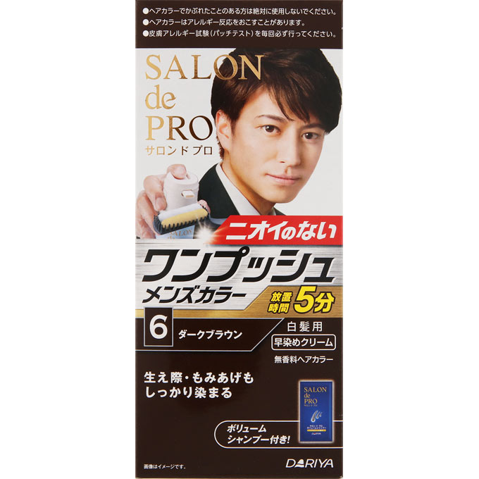 サロンドプロ ワンプッシュメンズカラー 白髪用 1セット サロンドプロ