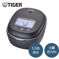 タイガー 5.5合炊き土鍋圧力IHジャー炊飯器 JRX-G100KG | イオン