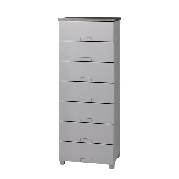 フィッツチェスト　フルフラット　55幅　7段(グレー)