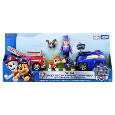 予約 2026年11月14日発売 パウ・パトロール ベストセット チェイス ポリスカー＆マーシャル ファイヤートラック（ライバールしちょう＆ニャン・パトロールつき） お一人さま3点限り