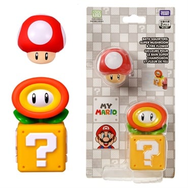 MY MARIO マイマリオ おふろで遊ぼう！わくわくみずでっぽう ファイアフラワー＆スーパーキノコセット お一人さま3点限り 4904810096283