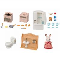 シルバニアファミリー あそびがいっぱい！はじめての家具セット  4905040140395 3歳から(4905040140395)