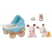 シルバニアファミリー ショコラウサギのふたごちゃん　家具セット  4905040142160  赤ちゃん 3歳から(4905040142160)