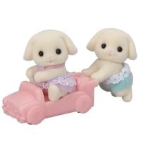 シルバニアファミリー フローラウサギのふたごちゃん  4905040154163   赤ちゃん 人形 3歳から(4905040154163)
