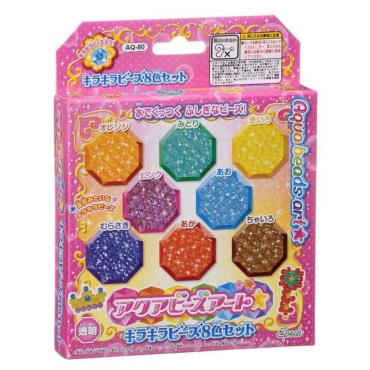 アクアビーズアート　キラキラビーズ8色セット 4905040793805 6歳から