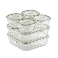 イワキ　ガラス保存容器 15個セット iwaki 耐熱ガラス 保存容器7個セット パック＆レンジ 各色 | イオン
