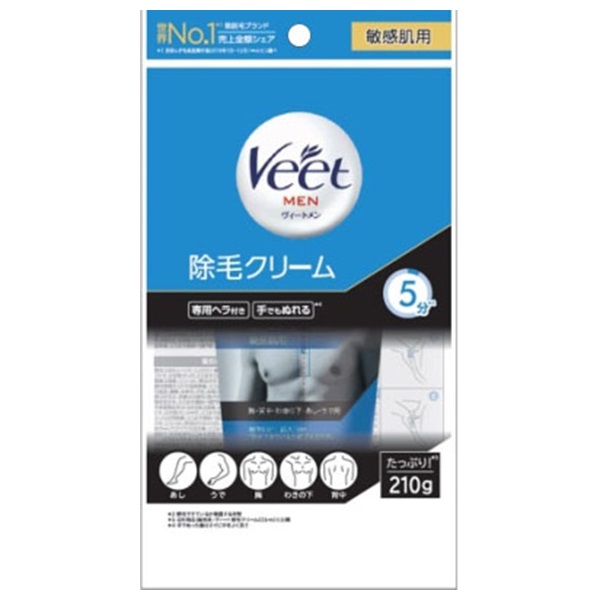 ヴィートメン 除毛クリーム 敏感肌用 210g ヴィート Veet レキットベンキーザー・ジャパン 【医薬部外品】(210g)