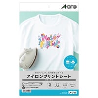 カズノリ 　アイロンプリントシール エーワンTM アイロンプリントシート 白 薄色生地用 210mm×297mm