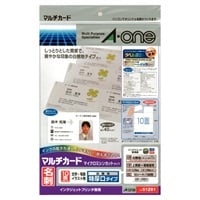 エーワンTM マルチカード 名刺 白無地  10面  特厚口  10シート/パック 100枚(51291)