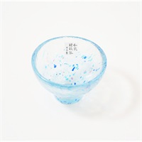 ぐい呑み　和風瑠璃器(ブルー)