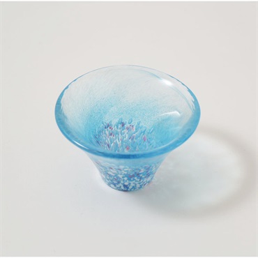 日本酒グラス　桜富士(ブルー)