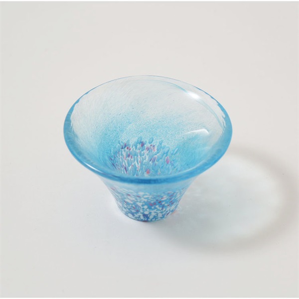 日本酒グラス　桜富士(ブルー)