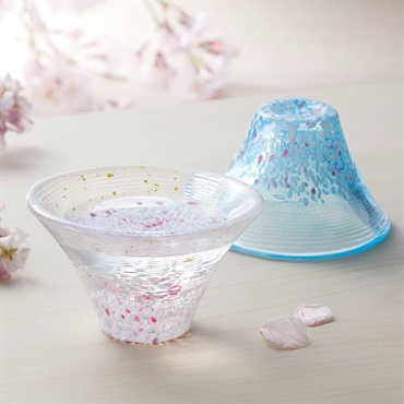 東洋佐々木ガラス　桜富士　冷酒杯揃え（淡桜・晴桜）