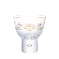 和紋 ガラス 杯(松柄)