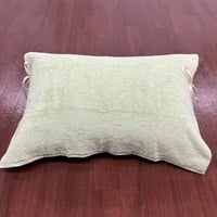 西川　まくらにセットしやすいリボン付き ピロータオル まくらカバー(ライトグリーン)