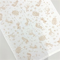 西川 ベビータオルケット 木彫りくま ベージュ(4908092351177)