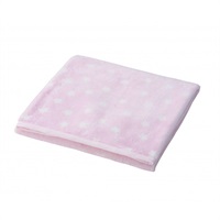 綿毛布 スター柄 ピンク 寝具 ベビー毛布(4908092428022)