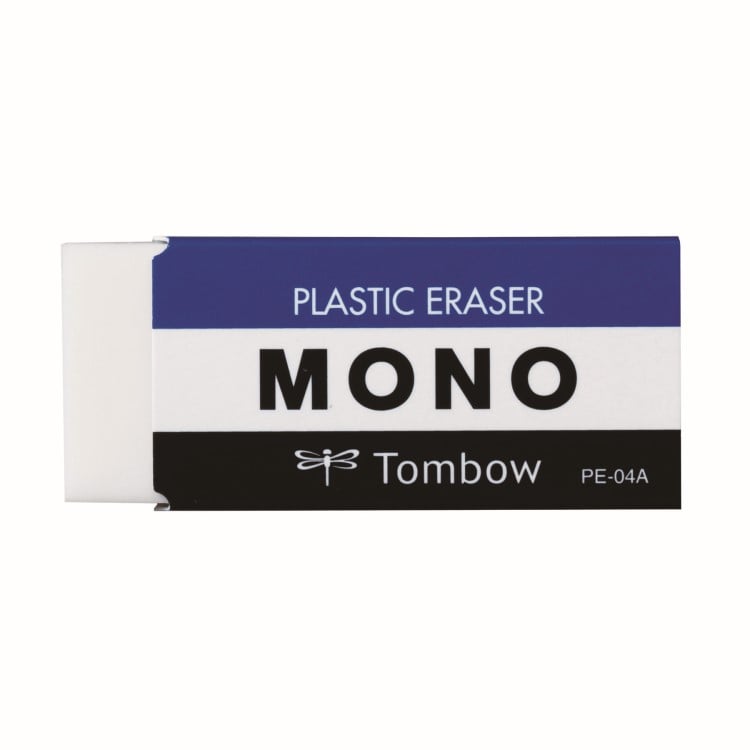 消しゴム、モノ、MONO、青白黒のストライプ、トンボ、TONBOW | イオン
