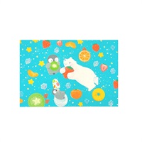 吉田麻乃 ポストカード シロクマとペンギンのフルーツプール(PC16632)