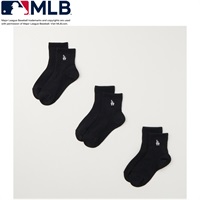 MLB　ショート丈ソックス３足組 男の子 キッズ(3足組:B(ロサンゼルス・ドジャース)-19-21cm)