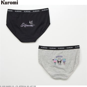 クロミ 2枚組ショーツ 女の子 キッズ 140cm-160cm(グレー-140cm)