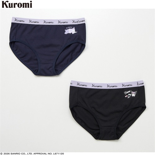 クロミ 2枚組ショーツ 女の子 キッズ 140cm-160cm(ネイビー-140cm)