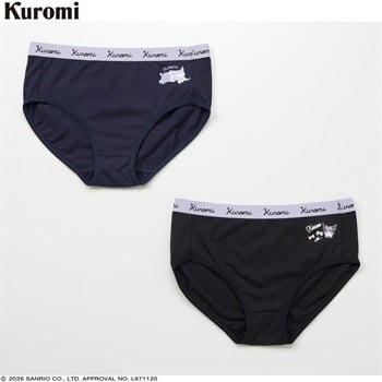 クロミ 2枚組ショーツ 女の子 キッズ 140cm-160cm(ネイビー-140cm)