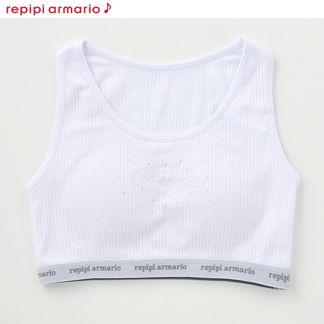 repipi armario♪ レピピアルマリオ ハーフトップ 女の子 キッズ 140cm-165cm(ホワイト-165cm)