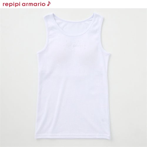 repipi armario♪ レピピアルマリオ タンクトップ 女の子 キッズ 140cm-165cm(ホワイト-140cm)