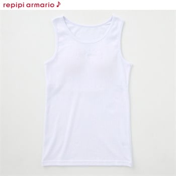 repipi armario♪ レピピアルマリオ タンクトップ 女の子 キッズ 140cm-165cm(ホワイト-140cm)