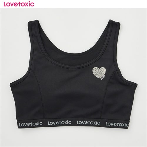 Lovetoxic ラブトキシック ハーフトップ 女の子 キッズ 140cm-165cm(ブラック-140cm)