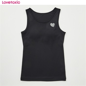 Lovetoxic ラブトキシック タンクトップ 女の子 キッズ 140cm-165cm(ブラック-140cm)