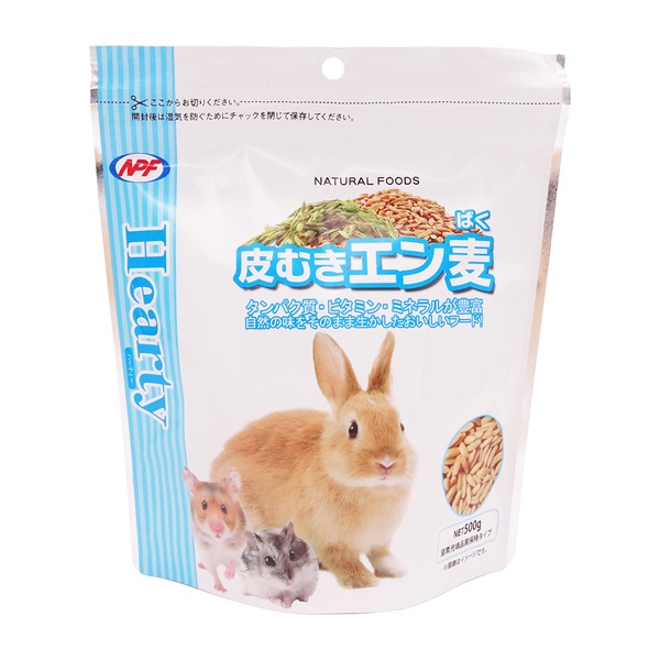 ハーティー 皮むきエン麦 500g Hearty ナチュラルペットフーズ(500g)