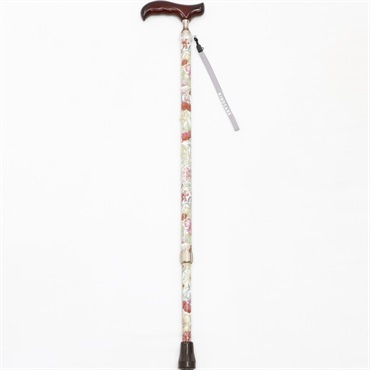 Stylish Vintage 花柄伸縮 ステッキ ＷＡＴＡＫＩ(アイボリー)