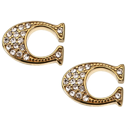 <08 BUZ>COACH(コーチ) シグネチャー スタッド ピアス F29824/GLD/E