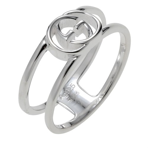 <08 BUZ>GUCCI(グッチ) インターロッキング スリム オープン バンド  298036-J8400/8106/17