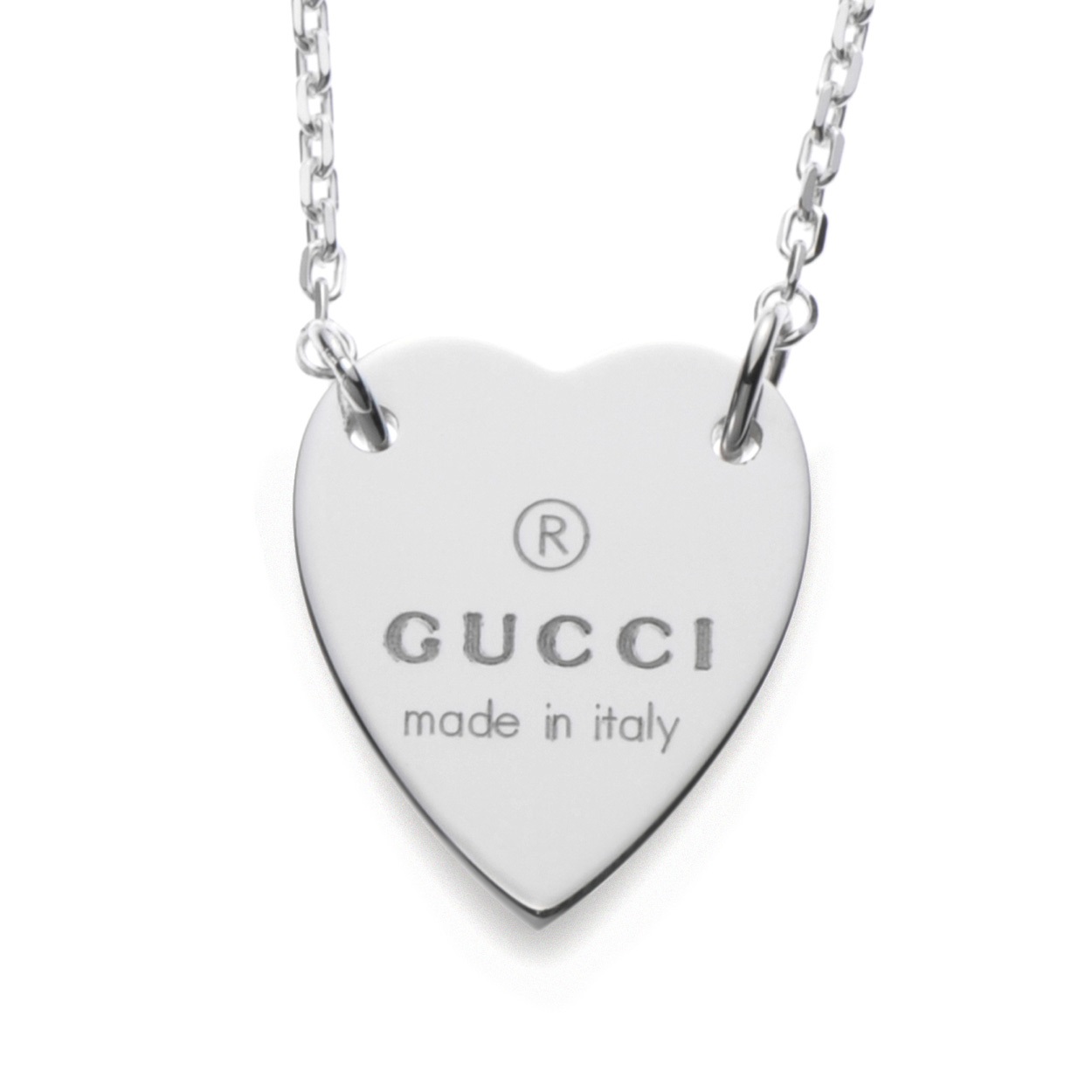 GUCCI(グッチ) トレードマーク ハート ペンダント付き ネックレス  223512 J8400 8106<10 10日間>(シルバー-フリー)