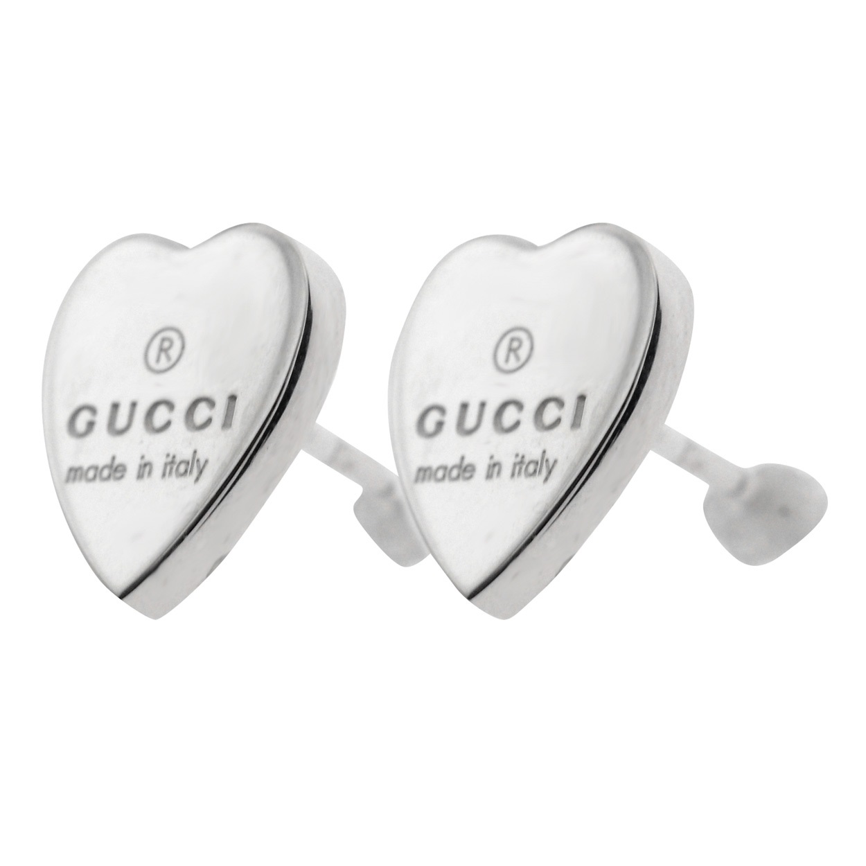 GUCCI(グッチ) トレードマーク ハートシェイプ ピアス 223990 J8400 8106<10 10日間>(シルバー-フリー)