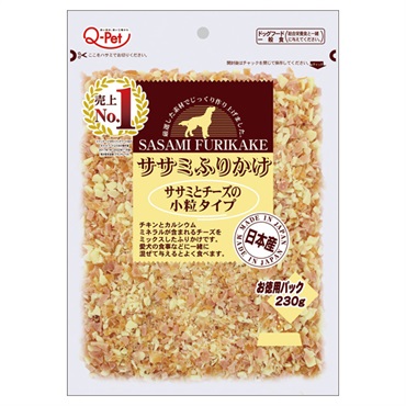 お買い得ふりかけ 鶏ささみとチーズ 小粒タイプ 230g 九州ペットフード