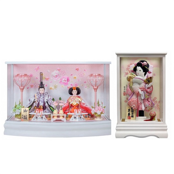 寿慶 親王ケース・羽子板ケース飾りセット「小春」 SST-338