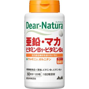 ディアナチュラ 亜鉛・マカ・ビタミンB1・ビタミンB6 120粒 ディアナチュラ Dear‐natura アサヒグループ食品 【栄養機能食品】