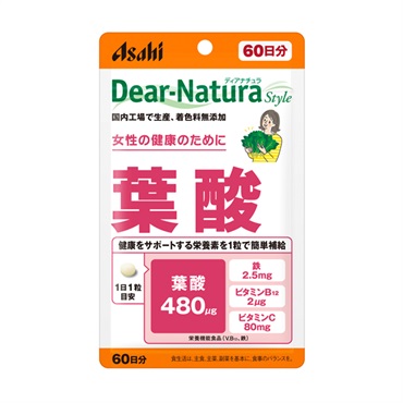 ディアナチュラ 葉酸 60日 60粒 ディアナチュラ Dear‐Nature アサヒグループ食品