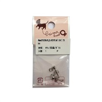 4mmクリスタル丸カン付 チタンポストピアス RH(PE1503-205)