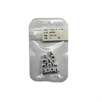 アクリビーズアルファベットA～M 各1個入 6×6mm 白/黒文字(315/0419)