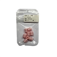 アクリルビーズ 円柱 8個入 ピンク8×9mm(315/0429)