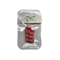 アクリルビーズ 円柱 8個入 レッド8×9mm(315/0430)