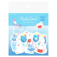 和紙フレークシール(しろくまブルー)