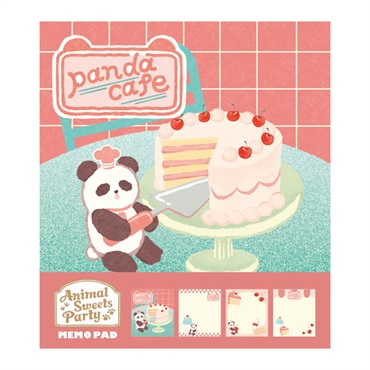Animal Sweets Party メモパッド(パンダカフェ)