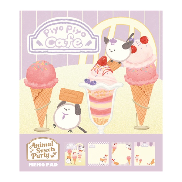 Animal Sweets Party メモパッド(ピヨピヨカフェ)